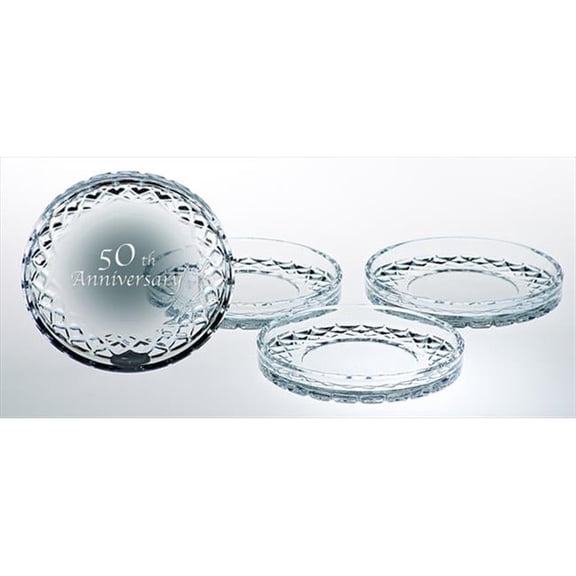 Majestic Gifts C598 Assorted 4.25 in. Crystal Coasters