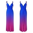 thumbnail image 2 of Robe à Bretelles Spaghetti Dégradées pour Femme, Décontractée, d'Été, Cami, Maxi, Longue, Robe Soleil, 2 of 8