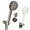 Brushed Nickel, variant on Handheld Shower  with  Off ,8-mode High  Shower Wand with Long Hose and Bracket Extra  Holder for Lower Mount,Built-in Power Wash to Clean Tub,Tile & Pets,Black...