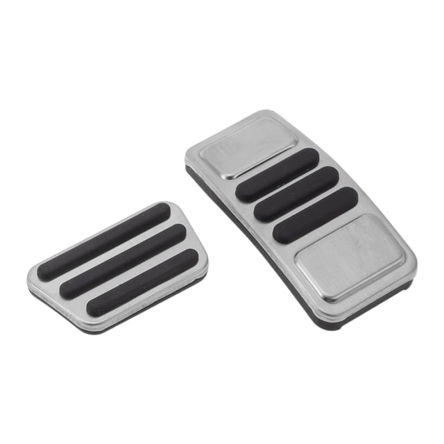 Accesorios Únicos 2 Pcs Almohadillas de Pedal Automático de Pie Cubiertas de Pedal Acelerador para Ford Mustang MACH-E 2021-2023 Acero Inoxidable Tono Plateado