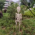 thumbnail image 3 of Kmbangi Halloween Accessories+Skeleton Shaped Wood Pendant Decorative Artware, 3 of 6