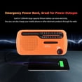 thumbnail image 2 of MesaSe Manivelle Solaire 1200mAh Rechargeable Portable Banque d'Alimentation LED Lampe de Poche AM / / SW1 / SW2 Monde Bande Récepteur Batterie Exploité avec Lampe de Poche Téléphone Portable Solaire Haut-Parleur Intégré, 2 of 7
