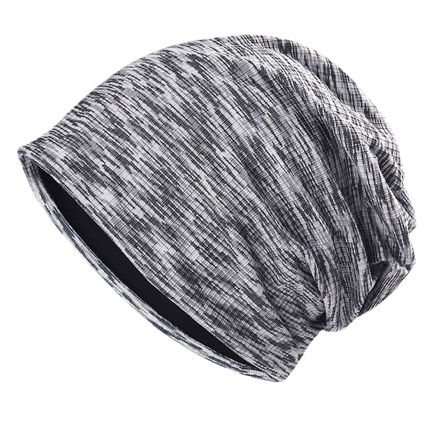 Sombreros de moda para mujer, de color liso, a rayas, de invierno, de punto, con diadema, gorro de punto para mujer