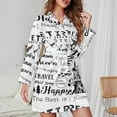 thumbnail image 3 of Retirement Apparel Night Robe Long Sleeve V Neck Robe With Belt Women's Sleepwear Dresses, 3 of 9
