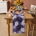 thumbnail image 2 of Purple Black Flowers Table Runner 72 Inches, Modern Abstract Blooms Floral Bed Runner Dresser Scarves Tabletop for Indoor Outdoor Parties/Ceremony/Banquet, 16" x 72", 2 of 9
