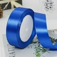 thumbnail image 2 of Clearance! Nomeni Ribbon Yellow Blue Double Sided Satin Width 2.5Cm for Bow Bouquet, Gift Wrapping, Baby Shower, Flower Arrangement Home Decor Blue, 2 of 4