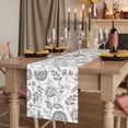 thumbnail image 2 of Boho Grey Floral 48 Inch Table Runner, Vintage Farmhouse Paisley Plant Leaf Farmhouse Dresser Scarf Cotton & Linen Tablerunner for Dining/Kitchen Island/Holiday Party Décor 13" x 48", 2 of 9