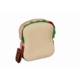 thumbnail image 3 of Monedero en forma de SANDIWCH, Diseño de COMIDA, Forma Cuadrada, Color Beige, Moda Kawaii. Novedoso y Encantador., 3 of 5