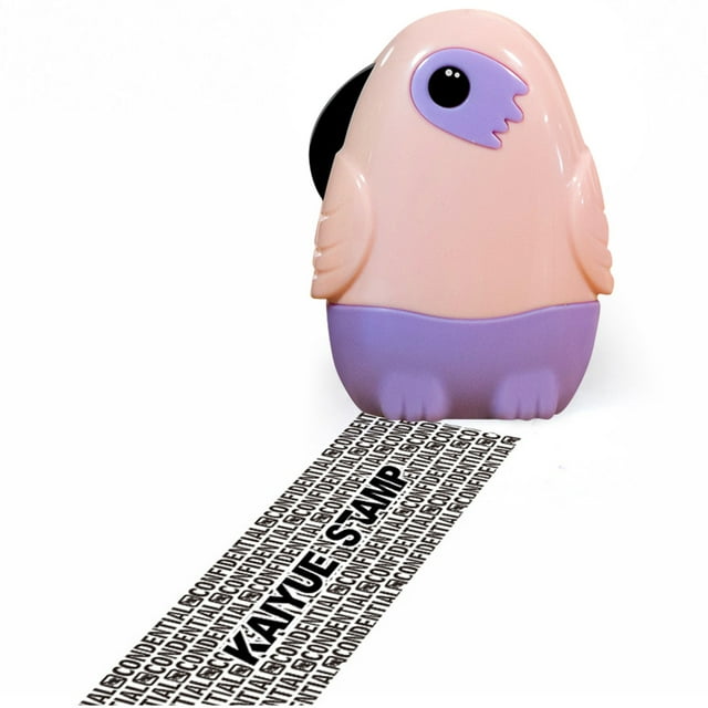 Goohae Security Privacy Stamp Roller, Security Privacy Stamp Roller with Blade for Package Mail Address Information Scrambler Information Protector Stamp, Package Mail Address Scrambler Pink