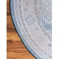 thumbnail image 7 of Unique Loom Aarhus Collection Area Rug - Southwestern (8' Round Blue/Black), 7 of 7