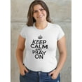 thumbnail image 2 of Pray On  Women White T-Shirt, Female x-Large, 2 of 4