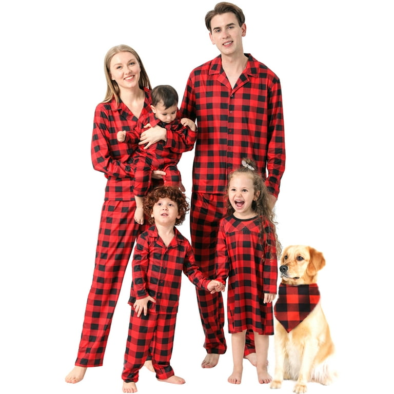 Buffalo Check Pajamas Matching Dog PJs
