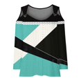 thumbnail image 5 of RXIRUCGD Blouse Décontractée à Rayures à Manches Courtes pour Femmes, Vert Menthe, Taille: 2TG, 5 of 5