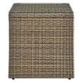 thumbnail image 3 of Modway Convene Outdoor Rattan Weave/Aluminum Frame Patio End Table in Brown, 3 of 7