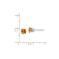 thumbnail image 2 of Gem & Harmony 9/10 Carat (Ctw) Citrine Solitaire Post Earrings in 14K White Gold for Women, 2 of 4