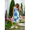 thumbnail image 6 of Ekouaer Womens Sleeveless Long Nightgowns Tie Dye Chemise Sleepshirt Loose Tank Sleep Dress, 6 of 7