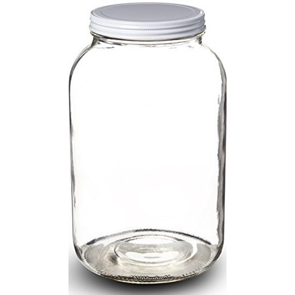 1Gallon Glass Jar Wide Mouth with Airtight Metal Lid