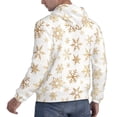 thumbnail image 6 of Sikiie gold Snowflake print Men's Hoodie, Essentials Hoodie, Sweatshirt, Pullover Hooded Sweatshirt for Men-4X-Large, 6 of 7
