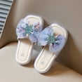 thumbnail image 2 of LNMQLPDBS Toddler Girls Sandals Tulle Bowknot Decoration Soft Sole Comfort Flip Flops Children Fashion Casual Open Toe House Shoes Kids Slippers Girls for Outdoor Blue 6-7 Years, 2 of 6