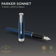 thumbnail image 2 of Parker Sonnet Blue CT Fountain Pen - Medium, 2 of 8