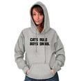 thumbnail image 3 of Cats Rule Boys Drool Single Pet Mom Hoodie Sweatshirt Women Brisco Brands M, 3 of 6