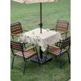 thumbnail image 3 of Outdoor Tablecloth with Umbrella Hole and Zipper, Grey Pumpkins Fall Square Table Cloth 60x60 Inch Waterproof Tablecloth, Thanksgiving Eucalyptus Rustic Picnic Table Cover for Patio Camping, 3 of 7
