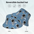thumbnail image 3 of Kll Cute Cartoon Astronaut Bucket Hat for Women Men Packable Travel Beach Sun Hat Outdoor Rave Accessories Reflective Fisherman Cap, 3 of 6