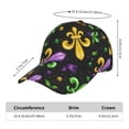 thumbnail image 2 of Rateoe Mardi Gras Carnival4 Pattern Baseball Cap Outdoor Cap Mountain Dad Hat - Unstructured Soft Cotton Cap-Adjustable UV Protection Cap, 2 of 6