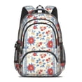 thumbnail image 2 of Pioneer Flower Floral Print Pattern Backpack for School, Cute School Bag with Adjustable Shoulder Straps and Padded Back, 16.9"x12.6"x5.9", 2 of 5