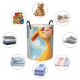 thumbnail image 4 of Fotbe Happy Goat In Meadow Pattern Laundry Basket with Handles, Waterproof Large Laundry Hamper, Wash Bag for Corner Dorm, Rolling Laundry Basket with Handles-Medium, 4 of 6
