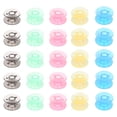 thumbnail image 1 of 25 Pcs Bobines de Machine à Coudre en Plastique Vides avec Étui de Rangement, 1 of 8