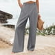 thumbnail image 1 of WILLBEST Pantalones Casuales para Mujer, Cómodos, con Cintura Elástica y Pierna Ancha, Holgados, elegantes y con Bolsillos para Uso Diario. Extra Grande, 1 of 8