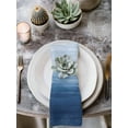 thumbnail image 2 of Blue Ombre Cloth Napkins Set of 8 Reusable Dinner Napkins, Modern Abstract Art Ocean Oil Painting Cocktail Napkin Washable Table Napkins for Wedding/Holiday Party/Baby Shower 20"x20", 2 of 7
