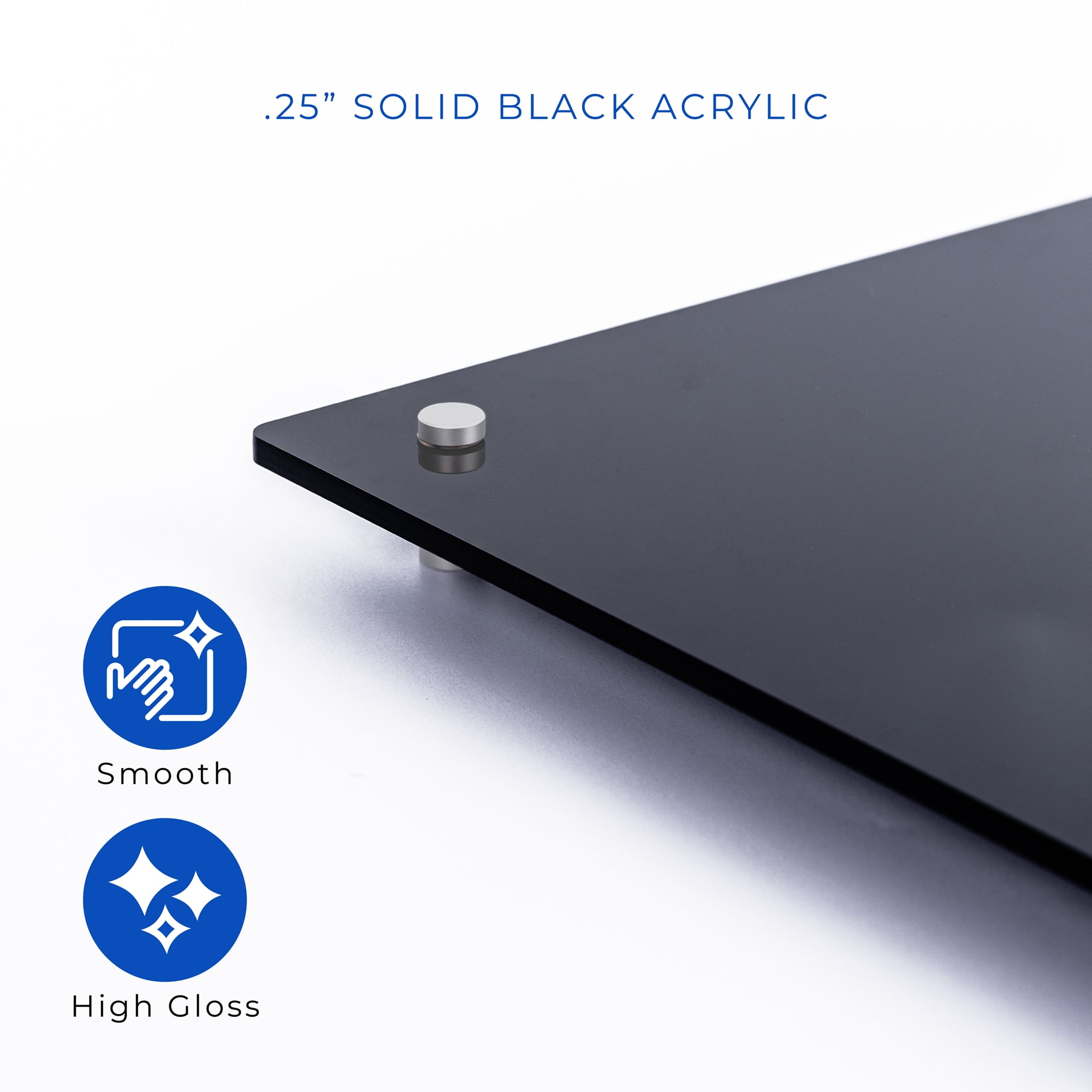 15x20 Dry Erase Board for Wall - with .25 Black Acrylic and Satin Stand Off Finish - Perfect Whiteboard for Office, Home, Classroom - Durable and Stylish .25 Black Acrylic Dry Erase Board