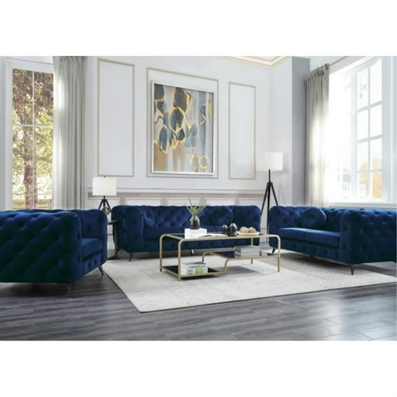 Ergode Loveseat Blue Fabric