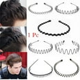 thumbnail image 5 of Hot Sale Unisex Fashion Alice Style Sports Metal Hairband Wavy Headband Black Head Hoop Casual Headwear 08, 5 of 8