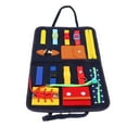 thumbnail image 2 of Baby Busy Board, Felt Material Busy Board Montessori Sensory Toys Learning Tool  For Boys Girls, 2 of 8