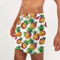 thumbnail image 5 of Luxalzxs Men's Beach Shorts Quick Dry 4.7 Inch Swim Trunks Yellow Pineapple Tropical Sports Running Swim Board Shorts with Pocket, 5 of 6