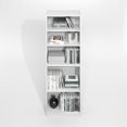 thumbnail image 4 of Furinno JAYA Book Shelf, 5-Tier Bookshelf, Bookcase with Adjustable Shelves, 9.5 x 24.5 x 71.2, for Living Room, Bedroom, Home Office, Plain White, 4 of 5