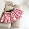 thumbnail image 2 of NAISIBABY Girls Floral Skirt, Summer High Rise Cute Puffy Hearts Prints Kids Tiered Pleated Skirt Pink Size 7-8, 2 of 5