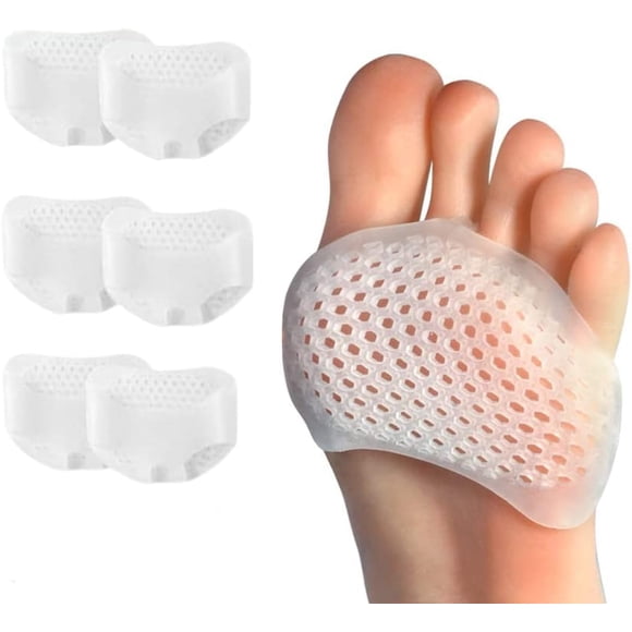 Almohadillas para Pies Amortiguadoras Aliviar el Dolor de Pies para Mujer y Hombre, Plantillas Antideslizantes Reutilizables, Almohadillas Metatarsianas para Zapatos Antepié Bursitis Metatarsalgia