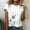 White, variant on Sakmal Short Sleeve Womens Tops Under $10 White Crew Neck Modal Graphic T-Shirts Womens T Shirts