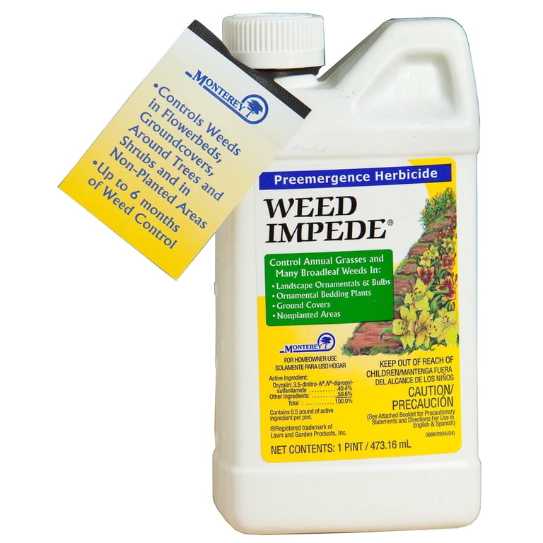 Monterey Lawn and Garden Monterey Weed Impede Weed Preventer Concentrate 16  oz.  Residential Use, Standard Application - Walmart.com