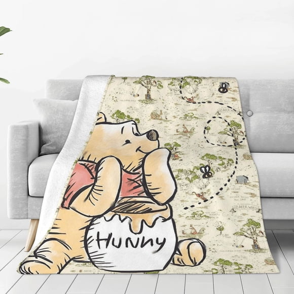 Winnie Bear P-ooh Soft Flannel Blankets Bedding Fleece Fuzzy Blanket Throw Blankets Sofa Couch