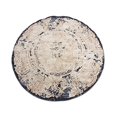 thumbnail image 2 of Unique Loom Chateau Collection Rustic, Vintage, Medallion, Textured, Distressed, Traditional Area Rug, 4 0 x 4 0 Round, Beige/Navy Blue, 2 of 2