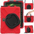 thumbnail image 5 of Case for Samsung Galaxy Tab Active 5 Pro/Active 4 Pro 10.1 inch, 360 Degree Rotating Hand Grip Shockproof Cover with Shoulder Strap, Red, 5 of 7