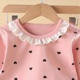 thumbnail image 5 of TOWED22 Toddler Girl Clothes Long Sleeve Bowknot Outfits Wide Leg Pants Two Piece Fall Winter Clothing Set for Girls,Pink,3-4 Y, 5 of 8