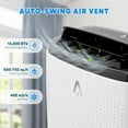 thumbnail image 5 of 14000 BTU Portable Air Conditioner with Remote Control,Cools up to 750 Sq.ft,3-in-1 Portable AC w/Dehumidifier, Fan & Sleep Mode,White Gray, 5 of 10