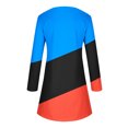 thumbnail image 4 of Pompotops Robe Décontractée pour Femmes à Manches Longues, Col Rond, Imprimée, Longueur Genou, en Solde, 4 of 5