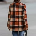 thumbnail image 6 of JGNGSHN Women's Plaid Shacket 2025 Long Sleeve Button Up Flannel Shirt Winter Tartan Jacket Coats, 6 of 6